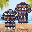 Bitcoin Ugly Christmas Pattern Hawaiian Shirt Funny Christmas Button Up Shirt Men's