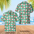 Santa Claus Face Pattern Hawaii Shirt Cute Adorable Christmas Hawaiian Shirt Men Women