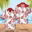Firefighter Fire Rescue Hawaiian Shirt Peace And Love Mens Summer Shirts Gifts For Fireman