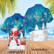 Santa Sing Hawaiian Shirt Christmas Button Down Shirt Gift For Best Friend Male