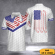 Personalized Golf American Flag Polo Shirt Patriotic Golf Shirt Gifts For Husband