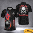 Personalized Skull Team Bowling Polo Shirt American Bowling Polo Shirt For Men