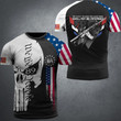 We The People Skull American Flag Shirt The Right To Keep And Bear Arms Shall Not Be Infringed