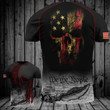 Skull American Flag Shirt Mens Patriotic Tee Shirts Good Gifts For Dad
