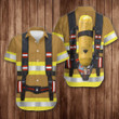 Firefighter Hawaiian Shirt Men'S Button Up Shirt Gifts For Firefighter
