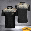 Personalized Fishing Hook Pattern Polo Shirt Fishing Lovers Golf Shirts For Men