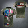 Star Spangled Banner Vintage T-Shirt Mens Skull We The People American Flag Retro Shirt