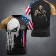 Teddy Roosevelt T-Shirt Gun Skull We The People USA Flag Shirt Support Gun Rights