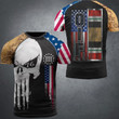 We The People Skull OIP American Flag Shirt 2nd Amendment Patriotic Tee Shirts Mens