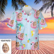 Custom Face Hawaiian Shirt Flamingo Hawaiian Shirt With Personal Photo Gifts For Friends