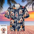 Custom Hawaiian Shirt With Dog Face Beach Button Down Shirt Men Gifts For Dog Lovers