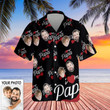 Personalized Photo Papa Father's Day Hawaiian Shirt Custom Face Father's Day Gifts For Dad