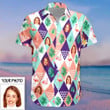 Personalized Photo Flamingo Hawaiian Shirt Custom Face Print Hawaiian Shirt Mens Womens