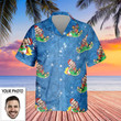 Custom Face Santa Claus Christmas Hawaiian Shirt Funny Christmas Men's Aloha Shirt Gifts