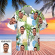 Custom Face Hawaiian Shirt Tropical Leaves Beach Shirt Gifts For Boyfriend