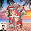 Custom Image Hawaiian Shirt Christmas Button Up Shirt Unique Gifts For Husband