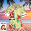 Custom Hawaiian Shirts With Photo Funny Santa Christmas Button Down Shirt Gift For Hubby