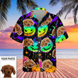 Custom Hawaiian Shirt With Dog Face Halloween Pumpkins Dog Photo Hawaiian Shirt Gifts For Him