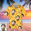 Custom Picture Hawaiian Shirt With Face Avocado Button Up Shirt Gifts For Husband