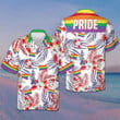 LGBT Pride Hawaiian Shirt Summer Short Sleeve Button Up Shirts Gifts For Gays
