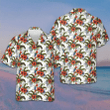 Macaws And Hibiscus Hawaiian Shirt Mens Summer Button Down Shirts Present Ideas For Boyfriend
