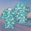Sharks On Sea Waves Hawaiian Shirt Mens Short Sleeve Summer Shirts Gifts For Beach Lovers
