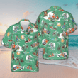 Merry Christmas Santa Claus Hawaiian Shirt Green Button Up Shirt Gifts For Summer