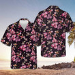 Pink Flower Pattern Hawaiian Shirt Tropical Button Down Gift Ideas For Siblings