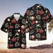 Rose Pattern Hawaiian Shirt Mens Button Up Shirts Summer Best Gift For Brother