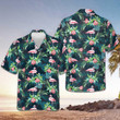 Flamingo Tropical Hawaiian Shirt Summer Button Up Shirts Mens Gifts For Son