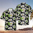 Frogs With Water Lilies Hawaiian Shirt Men's Vacation Button Up Shirts Funny Gifts For Brother