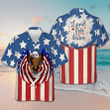 US Eagle Land Of The Free Because Of The Brave Hawaiian Shirt Patriotic Button Up Shirt Men