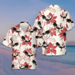 Christmas Rooster And Poinsettia Hawaiian Shirt Funny Chicken Shirt Gifts For Xmas