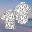 Pattern With Crabs And Leaves Hawaiian Shirt Summer Button Up Shirts Mens Gifts For Crab Lovers