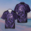 Purple Neon Dragon Hawaiian Shirt Beach Button Down Shirt Men Gifts For Boyfriend