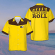 That's How I Roll Bowling Evolution Hawaiian Shirt Yellow Button Up Shirt Gifts For Bowlers
