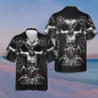 Skull Death Hawaiian Shirt Black And White Gothic Skull Shirt Gifts For Him