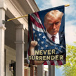 Donald Trump Mugshot Flag Inside American Flag Trump Never Surrender Merchandise
