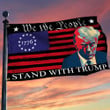 Trump Mugshot Flag We The People Stand With Trump Flag For Supporters Never Surrender Merch