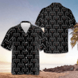 Black Cat Pattern Hawaiian Shirt Beach Button Down Shirt Men Gifts For Cat Lovers