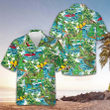 Surfing Dinosaur Hawaiian Shirt Short Sleeve Button Up Beach Shirts Gifts For Dinosaur Lovers