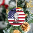 Trump Mug Shot Ceramic Ornament Wanted For Second Term Doanld Trump Merch Maga 2024 Xmas Decor