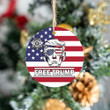 Free Trump Ceramic Ornament Donald Trump Mug Shot Meme Christmas Ornaments 2023