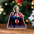 Trump Mugshot Ornament Never Surrender Merch Donald Trump 2024 Xmas Tree Ornaments