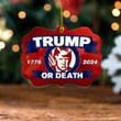Trump Or Death Ornament Donald Trump Mugshot Merch 1776 2024 Christmas Tree Decorations