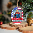 Superman Donald Trump Mugshot Ceramic Ornament Never Surrender Trump Merch Xmas Ornaments 2023