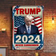 Donald Trump Mugshot Poster Never Surrender Trump 2024 Merch Wall Art For Living Room