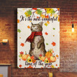 Cat It’s The Most Wonderful Time Of The Year Poster Fall Cat Wall Decor For Thanksgiving