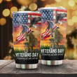 Veterans Day Honoring All Who Served Tumbler Eagle USA Flag Great Gifts For Veterans