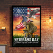 Veterans Day Honoring All Who Served Poster Patriotic Decorations Gifts For Veterans